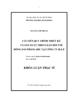 Cải tiến quy trình thiết kế và sản xuất lean cho sản