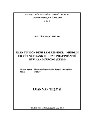 Phân Tích Ổn Định Tấm Reissner-Mindlin Có Vết Nứt Bằng 