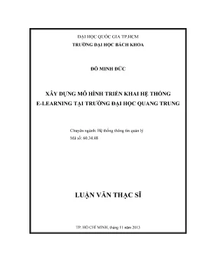 Triển Khai Hệ Thống E-Learning Tại Trường Đại Học Quang 