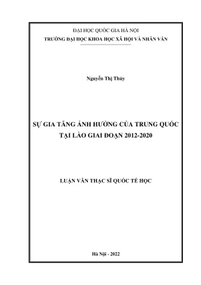Tác động của Trung Quốc tại Lào giai đoạn 2012-2020