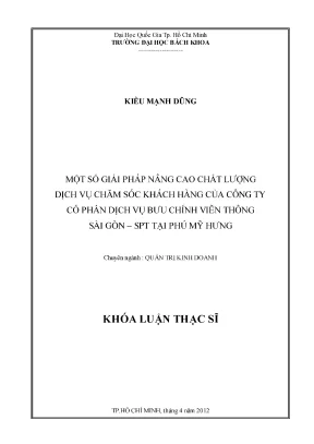 Giải pháp nâng cao chất lượng dịch vụ chăm sóc khách