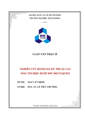 Nghiên cứu kỹ thuật lấy mẫu tín hiệu dưới tốc độ Nyquist