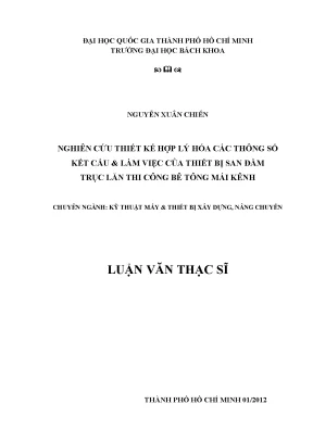 Nghiên cứu thiết kế thiết bị san dầm trục lăn cho bê 