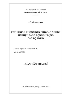 Ước lượng tín hiệu băng rộng trong kỹ thuật điện tử với