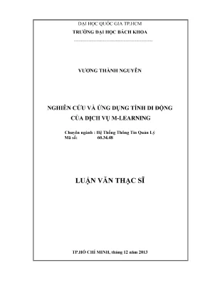 Nghiên cứu ứng dụng mLearning trong hệ thống thông tin 