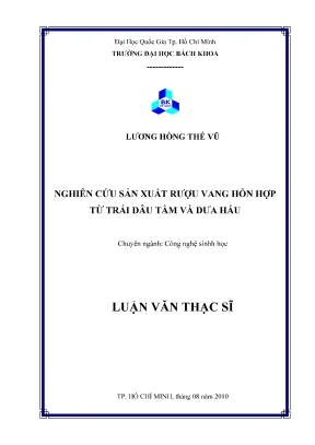 Nghiên cứu sản xuất rượu vang từ trái dâu tằm và dưa hấu