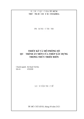 Mô phỏng ăn mòn thép xây dựng trong thủy triều biển