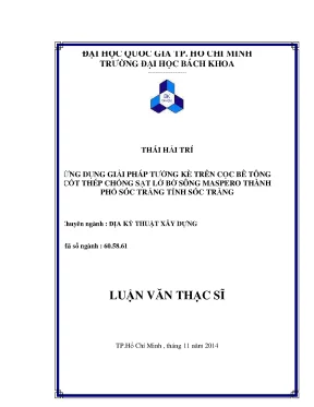 Giải pháp tường kè trên cọc bê tông cốt thép chống sạt