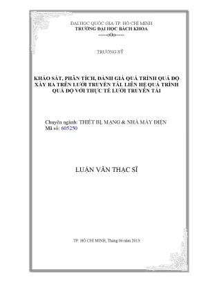 Phân Tích Quá Trình Quá Độ Trên Lưới Truyền Tải Điện