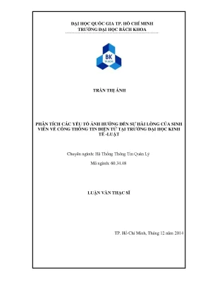 Phân Tích Yếu Tố Ảnh Hưởng Đến Sự Hài Lòng Của Sinh Viên
