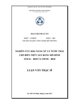 Nghiên cứu xử lý nước thải chế biến thủy sản bằng mô 