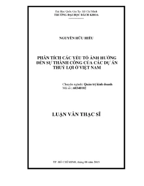 Yếu tố quyết định thành công của dự án thủy lợi tại Việt Nam