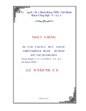 Công nghệ chế tạo cao su lỏng từ cao su thiên nhiên bằng 