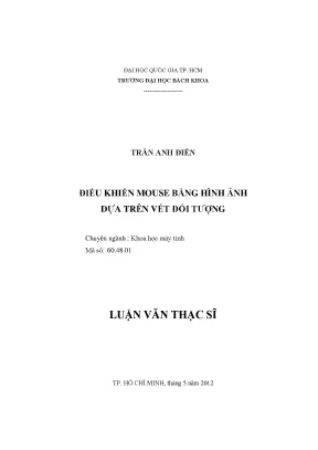 Điều khiển chuột bằng hình ảnh trong luận văn thạc sĩ