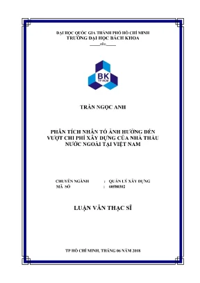 Phân Tích Nhân Tố Vượt Chi Phí Xây Dựng Của Nhà Thầu