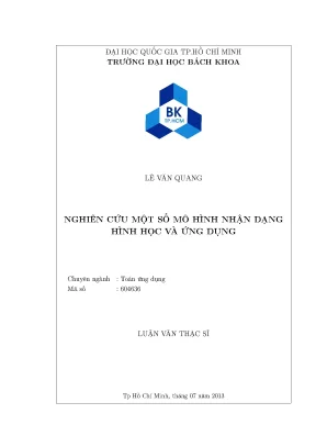 Nghiên cứu mô hình nhận dạng hình học trong toán ứng dụng