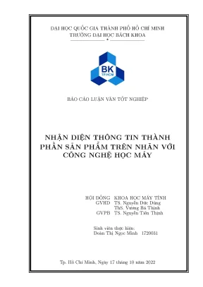 Nhận diện thông tin sản phẩm trên nhãn bằng công nghệ 