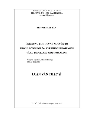 Ứng dụng lưu huỳnh trong tổng hợp 2-arylthiochromenone
