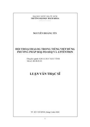 Nghiên cứu hội thoại tiếng Việt bằng seq2seq và