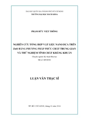 Nghiên cứu tổng hợp vật liệu nano ZnO với tính chất