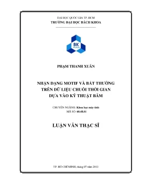 Nhận dạng motif và bất thường trong chuỗi thời gian bằng