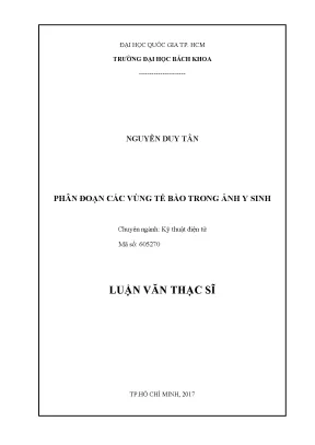 Phân đoạn tế bào trong ảnh y sinh bằng kỹ thuật điện tử