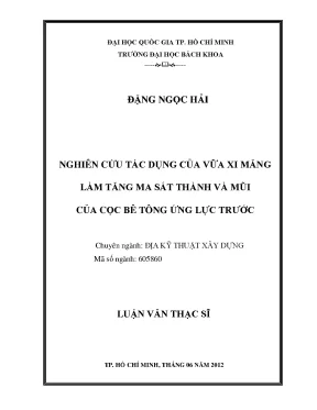 Tác dụng của vữa xi măng trong tăng ma sát cọc bê tông