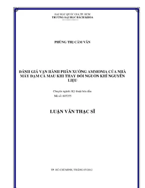 Đánh giá vận hành phân xưởng ammonia tại nhà máy đạm Cà 