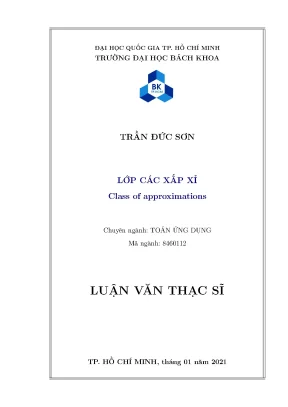 Nghiên cứu xấp xỉ trong toán ứng dụng cho luận văn thạc sĩ