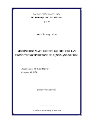 Mô Hình Hóa Mạch Khuếch Đại Siêu Cao Tần Trong Thông Tin