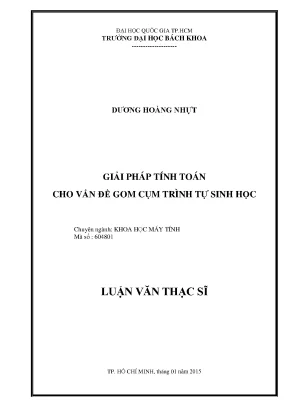 Giải pháp gom cụm trình tự sinh học trong thạc sĩ khoa