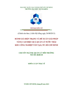 Giải pháp nâng cao quản lý nước thải khu công nghiệp Tân 