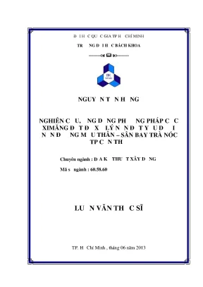 Nghiên cứu ứng dụng cọc xi măng đất trong xử lý nền đất