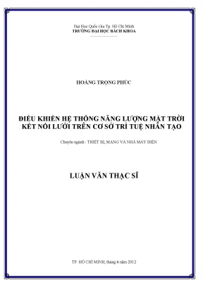 Nghiên cứu thiết bị mạng và điều khiển năng lượng mặt