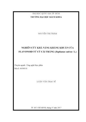 Khả năng kháng khuẩn của flavonoid từ củ cải trắng
