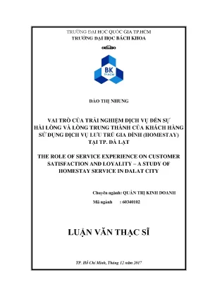 Vai trò của trải nghiệm dịch vụ trong sự hài lòng và