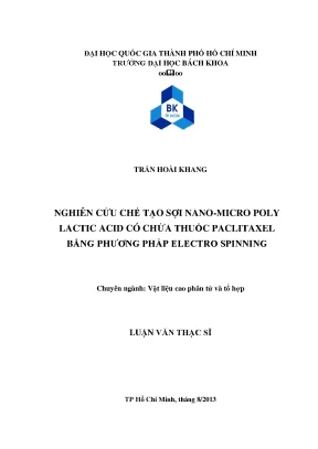 Nghiên cứu chế tạo sợi nanomicro poly lactic acid chứa 