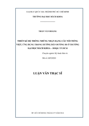 Hệ thống nhúng nhận dạng tiếng Việt cho hướng dẫn đường