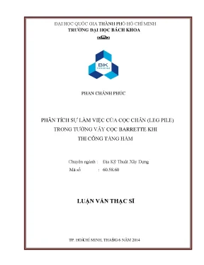 Phân Tích Hiệu Quả Cọc Chân Leg Pile Trong Tường Vây Cọc
