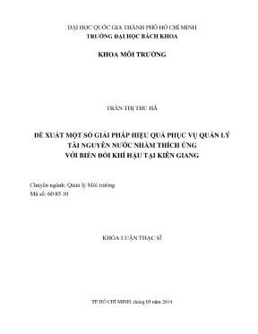 Giải pháp quản lý tài nguyên nước tại Kiên Giang ứng phó 
