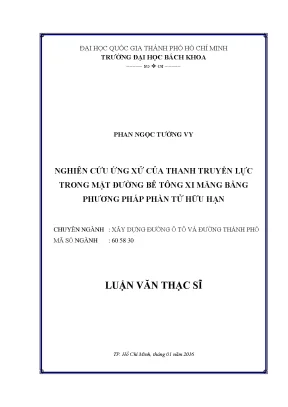 Nghiên cứu ứng xử thanh truyền lực trong bê tông xi măng 