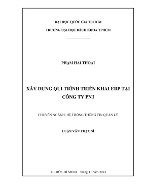 Triển khai ERP hiệu quả tại công ty PNJ: Luận văn thạc 