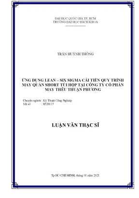 Cải tiến quy trình may quần short bằng Lean Six Sigma