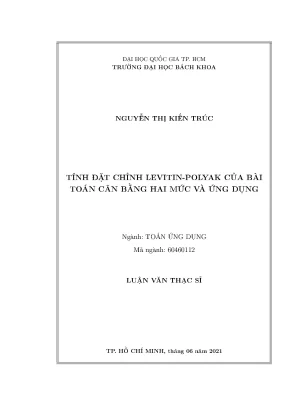 Nghiên cứu tính toán chỉnh Levitin-Polyak trong bài toán