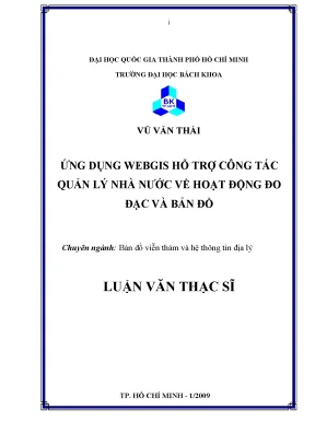 Ứng dụng WebGIS trong Quản Lý Nhà Nước về Đo Đạc và Bản Đồ