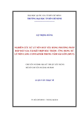 Nghiên cứu xử lý nền đất yếu tại cảng container SPCT