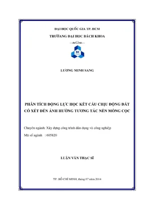 Phân Tích Động Lực Học Kết Cấu Chịu Động Đất Với Tương 