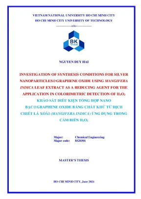Nghiên cứu điều kiện tổng hợp nanoparticle bạc-graphene 