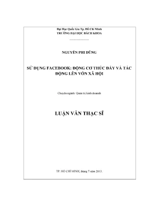 Tác động của Facebook đến vốn xã hội trong quản trị kinh