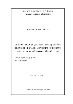 Khảo sát động học dị thường trong hệ thống Lennard-Jones